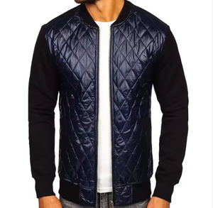 Vente en gros Blouson d'aviateur d'hiver noir personnalisé pour hommes Vestes légères bouffantes décontractées imprimées sur le devant Service OEM disponible - Product Image 5