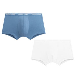 Calzoncillos bóxer de algodón de alta calidad para hombre, calzoncillos de cintura alta, tela elástica de 4 vías, ropa interior de Color personalizado, mayorista de Vietnam de tiro bajo para hombre - Product Image 1