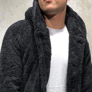 Veste polaire Sherpa de couleur contrastée Logo personnalisé Vêtements d'extérieur d'hiver pour hommes Conception zippée surdimensionnée Veste d'hiver fabriquée en usine - Product Image 6
