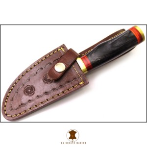 7,5 "tendencia Venta caliente OEM barato precio bajo hecho a mano Damasco cocina uso rata cola Tang mango de madera cuchillo - Product Image 6