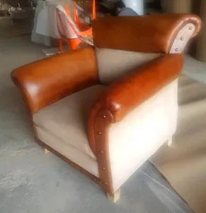 Sofá moderno de tela de piel de vaca de capa superior de lujo y minimalista, sofá de sala de estar de tamaño de combinación de cuero moderno y simple - Product Image 2