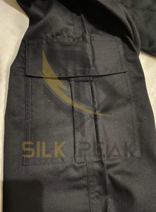 Pantalon cargo décontracté pour homme en toile respirante de haute qualité OEM 2025, taille mi-haute élastique, grande taille, style multi-poches à devant plat - Product Image 3