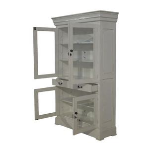 Librerías Modernas Minimalistas, Librería de Madera Blanca con Puertas de Vidrio, Funciona como Aparador de Cocina - Product Image 5