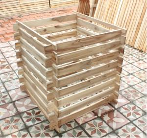 Wooden Garden Leaf Compost Bin for Garden Furniture Acacia wooden Made in Vietnam Easy to assemble environmentally friendly - Product Image 4