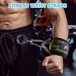 Sangles de poignet rembourrées en néoprène souple à motif camouflage pour machines à câbles, manchons de poignet réglables pour la salle de sport, protection professionnelle 5,7 mm - Product Image 6