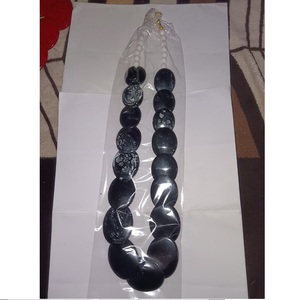 Indian Unisex Classic Party Wedding Ball Collar estampado Perla de agua dulce Resina Cuentas de aleación de zinc Collares de cuentas de moda - Product Image 4