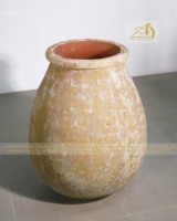 Pot de jardin en céramique galvanisée jaune Art-home Ceramics OC002H65OR, moderne, écologique, pour usage extérieur/intérieur, décoration intérieure, mini