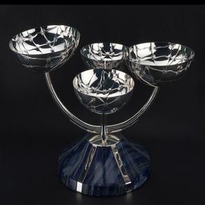 Cuenco con diseño de flores y frutas secas para cocina, cuenco con forma redonda, hecho a mano, color negro y verde - Product Image 4