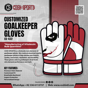 Guantes de Portero de Fútbol para Jóvenes y Adultos con Diseño de Joker Rojo y Negro, Correa de Muñeca Ajustable, Palma de Látex de Alto Agarre - Product Image 6