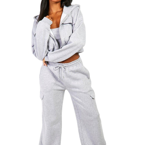 Nuevas Sudaderas Cortas con Capucha para Mujer al por Mayor, de Alta Calidad, con Logotipo Personalizado, Material de Algodón 2025 - Product Image 4