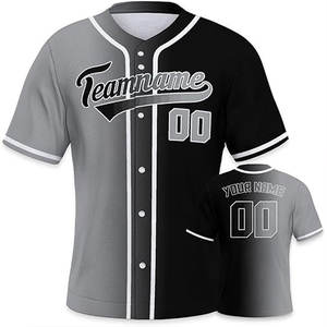 Camiseta de béisbol bordada personalizada de gama alta, ropa deportiva transpirable con técnicas impresas, fábrica al por mayor - Product Image 1