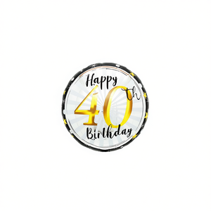 Happy <b>40Th</b> <b>Birthday</b> Balloon 45X53Cm Party <b>Decoration</b> 12 Pcs Bag - Product Image 2