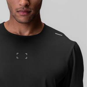 Camiseta deportiva de manga larga que absorbe la humedad para hombres: ropa atlética de alto rendimiento para correr, entrenar y actividades al aire libre - Product Image 3