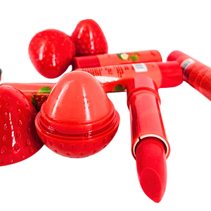 Baume à lèvres à la fraise Mocoallure en gros - Lot de 12 ensembles (24 pièces au total) - Kit double soin des lèvres (stick + baume rond) - Product Image 2