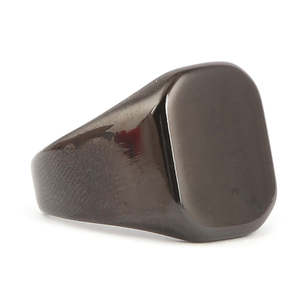 Men's <b>Titanium</b> <b>Ring</b> - <b>Black</b> - Product Image 1