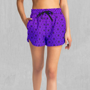 กางเกงขาสั้นผ้าฝ้ายโพลีเอสเตอร์สำหรับผู้หญิงกางเกงขาสั้นพิมพ์ลายซับลิเมชันสำหรับฤดูร้อน - Product Image 1