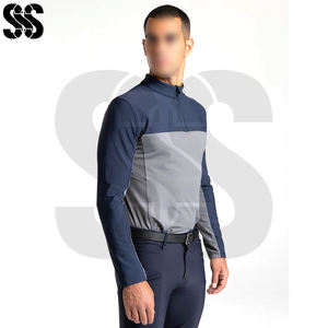 Chemise de base pour l'équitation masculine, multi-sports, entraînement équestre, séchage rapide, anti-odeur, coupe ajustée, vêtements d'équitation en plein air - Product Image 4