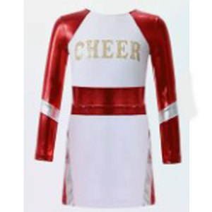 Nuevo diseño, uniforme escolar para niñas, vestidos de Festival, disfraz de animadora de LICRA transpirable, conjuntos de diamantes de imitación, trajes de porristas - Product Image 4