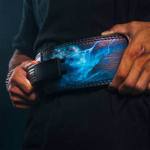 เข็มขัดยกน้ำหนักหนังแท้แบบปรับแต่งได้เข็มขัดยกน้ำหนักแบบมีคันโยกขนาด10มม. 13มม. - Product Image 1