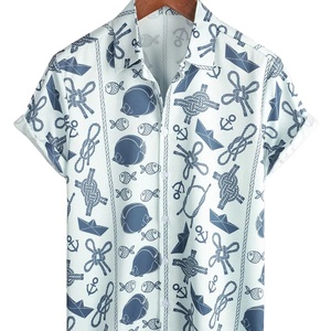 เสื้อลำลองพิมพ์ลาย3D เสื้อเชิ้ตผู้ชายแขนครึ่งเดียวระบายอากาศได้ดีมีสไตล์ - Product Image 1