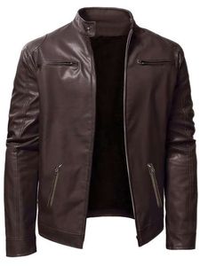 Chaqueta de Motociclista de Cuero Genuino para Hombre, Abrigo de Motociclista de Cuero - Product Image 1