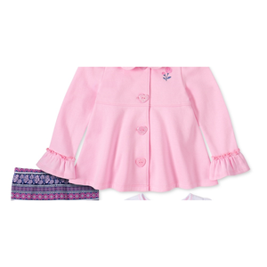 Kids Headquarters Set da 3 pezzi per bambine. Set di 2 Pezzi: Giacca in Pile Floreale e Leggings Stampati, Taglia 2T per 8 Anni, Casual - Product Image 2