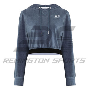 Wholesale High Quality Cropped Hoodie Fashion Outdoors Crop Top Women Hoodie With Custom Printing Hoodie for Women - Product Image 5