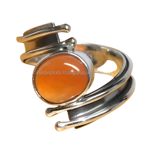 Carnelian พลอย925แหวนเงินสเตอร์ลิงอินเทรนด์รูปไข่แหวนแฟชั่นสำหรับงานแต่งงานครบรอบหมั้นสำหรับทุกเพศ - Product Image 4