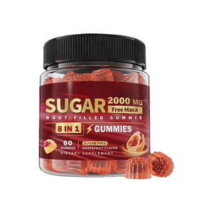Hot bán nhãn hiệu riêng Nhân Sâm Maca chiết xuất từ rễ đường miễn phí Hương vị nho Maca Gummies cho người lớn dạng bào chế - Product Image 1