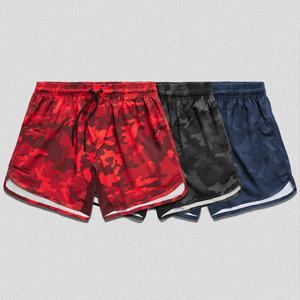 Short de gym décontracté pour hommes, short de course respirant à séchage rapide avec poches, taille moyenne, cordon de serrage, vente en gros - Product Image 1
