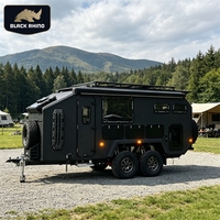 Caravane tout-terrain australienne de 21 pieds avec cuisine intégrée et espace de vie familial pour les voyages longue distance