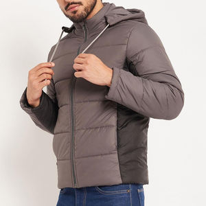 Vente chaude 2026 Veste matelassée à capuche imperméable respirante en toile personnalisée OEM pour hommes avec logo personnalisé Veste d'hiver - Product Image 5