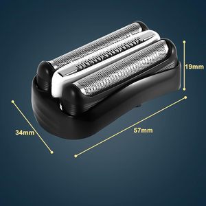 Têtes de rasoir de rechange à double lame pour rasoir électrique rotatif, utilisation humide et sèche sur le visage - Product Image 1