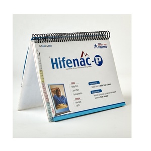 Planificador de escritorio mensual personalizado 2024, diseño en espiral, papel compensado promocional Pharma, calendario de mesa impreso de cartón recubierto de Kraft - Product Image 6