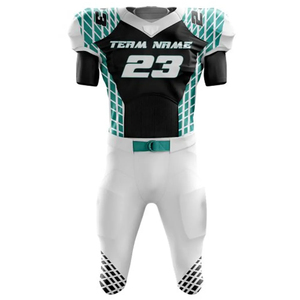 Uniformes personnalisés de football américain en polyester de haute qualité, chemises brodées par sublimation pour jeunes, hauts, style tendance, motif imprimé - Product Image 6
