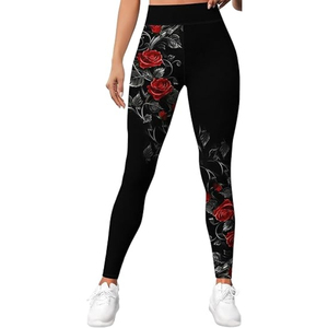 Multi-Color Summer All Season High Waist Breathable Anti-Bacterial Ladies Casual Fleece <b>Lined</b> Seamless <b>Leggings</b> Print Logo Women - Product Image 6