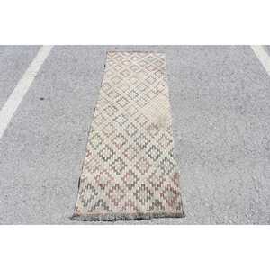 Tapis turc vintage, tapis Kilim 2,1x6 pieds, tapis à imprimé animal brun-rouge - Product Image 1