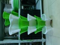 Pot de fleur suspendu hydroponique Vertical, Pot de fleur en plastique vert et blanc