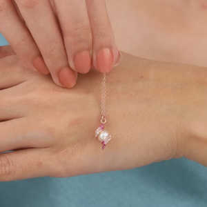 Charme de montre goutte perle or rose pendentif élégant et luxueux et breloque pour montres-bracelets - Product Image 5