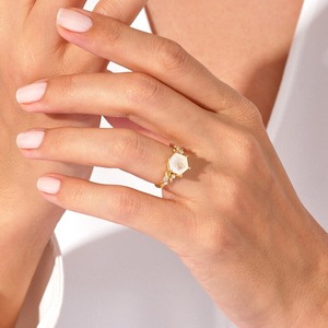 Anillo clásico de joyería para mujer, joyería de estilo bohemio de Plata de Ley 925, piedra lunar, piedra preciosa, anillo hecho a mano, regalo para esposa - Product Image 4