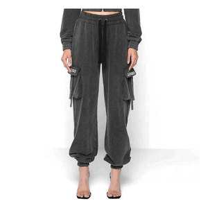 Nueva llegada 2025 otoño Top corto y pantalones acampanados de pierna ancha chándal conjunto de dos piezas chándal mujer ajuste cómodo Jogger conjunto - Product Image 5