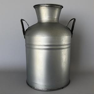 Canette de lait galvanisée rustique classique avec un aspect traditionnel idéal pour les cuisines, les maisons, les cafés de jardin et la décoration de ferme en plein air - Product Image 2