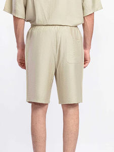 Pantalones cortos deportivos para correr de algodón transpirables ecológicos sólidos con logotipo personalizado para hombres-High Street Style - Product Image 5