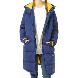 Abrigo largo con capucha sublimación burbuja prendas de vestir exteriores Puffer acolchado impreso Chaqueta larga mujeres - Product Image 6