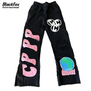 กางเกงซับเหงื่อของผู้ชายกางเกงซักเหงื่อผ้าฝืดสำหรับพิมพ์พัฟกางเกงเอวยางยืดไซส์ใหญ่พิเศษตามสั่ง2025 - Product Image 3