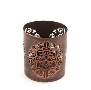 Conception traditionnelle fer support votif éclairage maison décoration de noël bougeoir cuivre Antique fait à la main personnalisé - Product Image 1