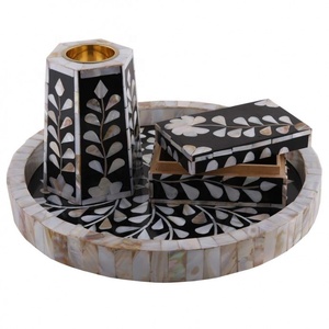 Elegant Gift for All Occasions Handmade Wooden Incense Mother of Pearl Inlay Mubkhar <b>Box</b> Incense burner Set with Latest Design - Product Image 5