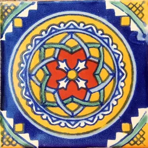 Placa decorativa C #041 con diseño de azulejo mexicano hecho a mano-¡Pedido personalizado según sea necesario! - Product Image 1