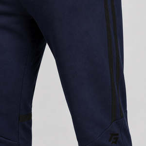 Core Fit Navy <b>Joggers</b> <b>Slim</b> Fit 100% Cotton Chinos Pants Customizable Logo Zipper Decoration Colored Linen XL Tactical Trousers - Product Image 5