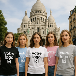 T-shirts d'été 3D denim de haute qualité bas 180 g/m² 100% coton avec logo personnalisé de grande taille pour femmes - Product Image 5